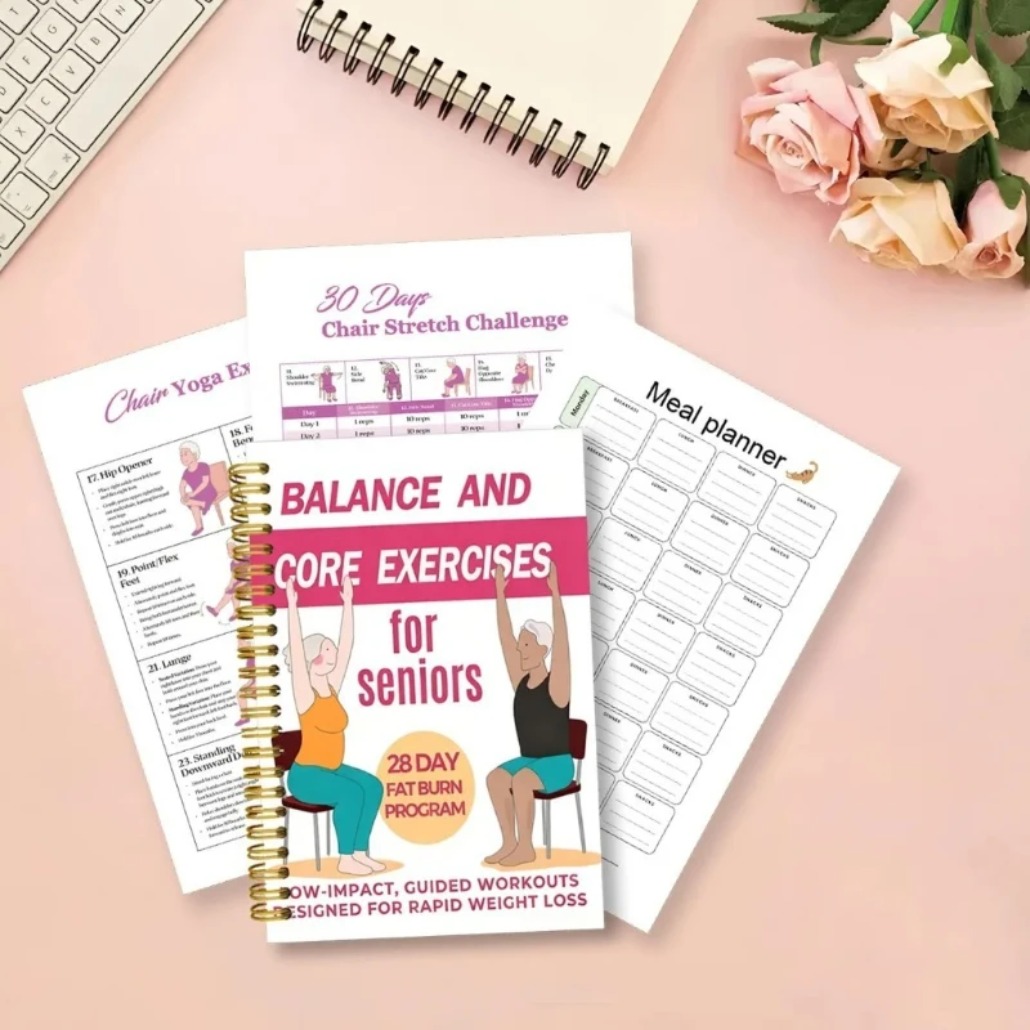 노인을 위한 의자 요가 운동 노트 50페이지 좌식 요가 - Fitness Journal Planner 리뷰 및 가격